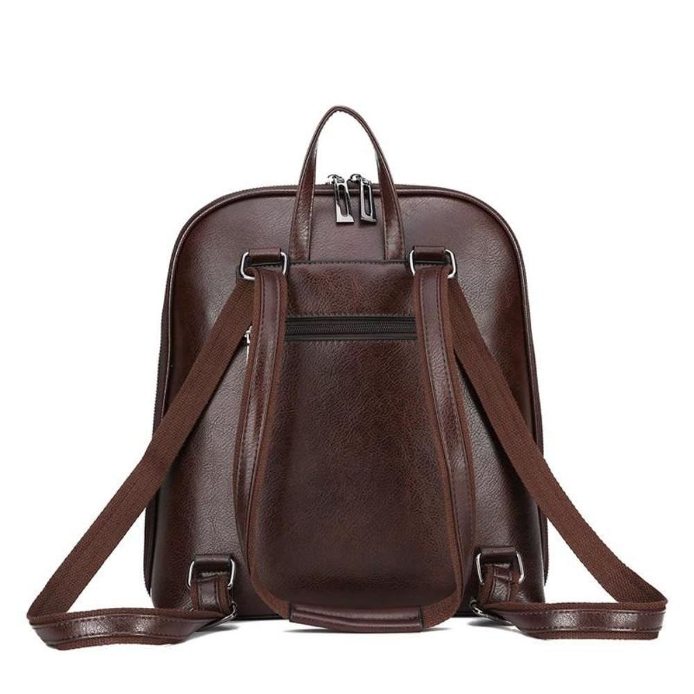 Saskia - Mochila Clásica con Doble Cierre de Cremallera