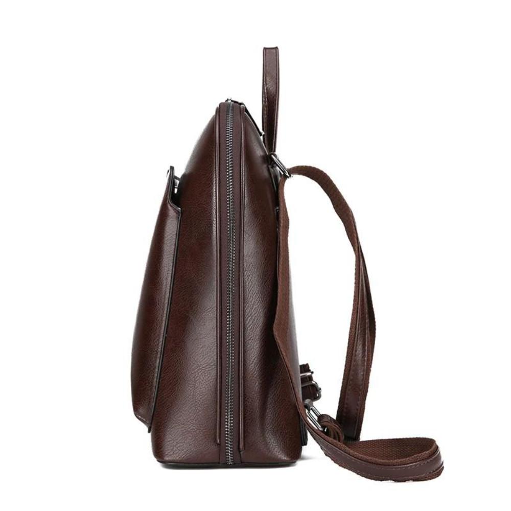 Saskia - Mochila Clásica con Doble Cierre de Cremallera