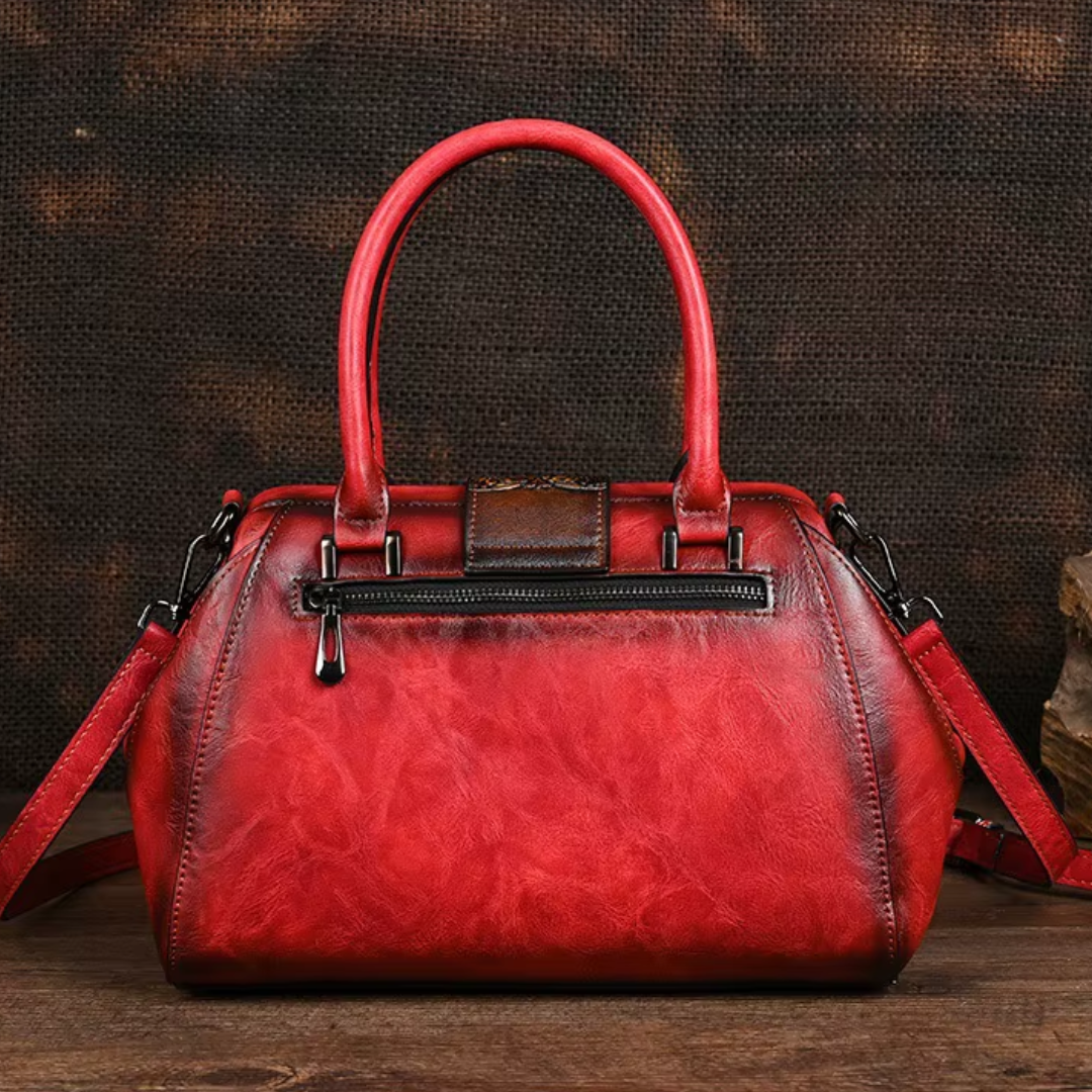 Florina - Bolso de piel con diseño grabado y estampado floral