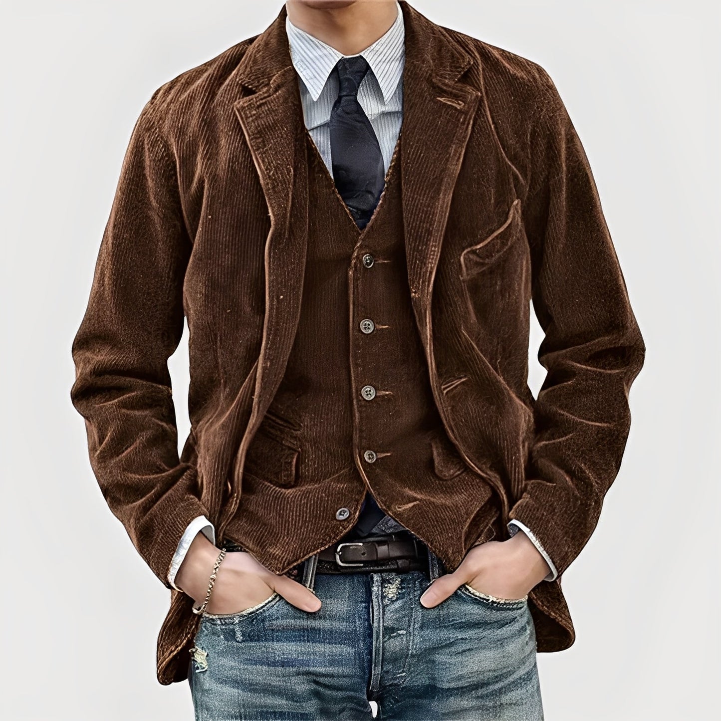 Enzo | Conjunto de chaqueta y chaleco de elegancia atemporal