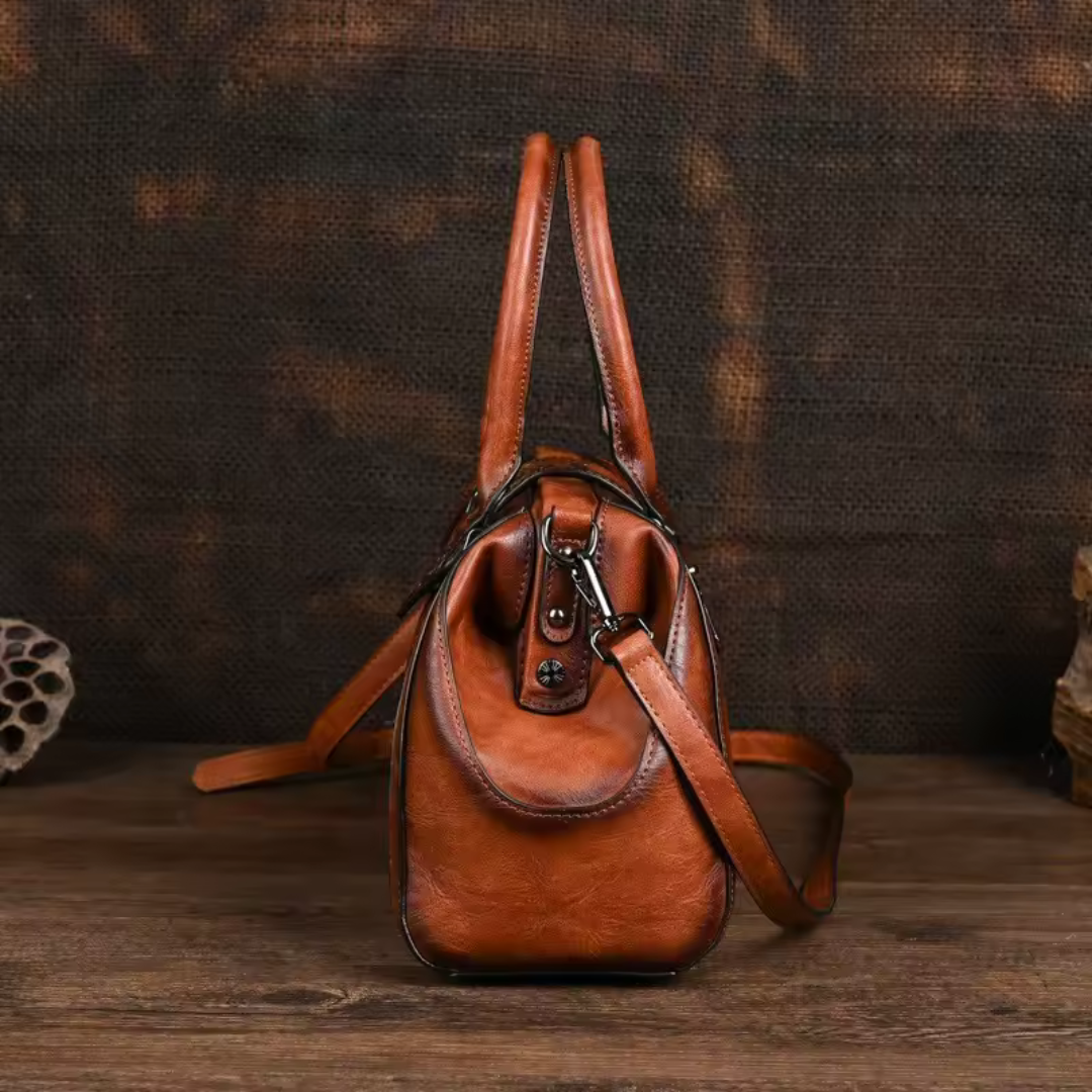 Florina - Bolso de piel con diseño grabado y estampado floral