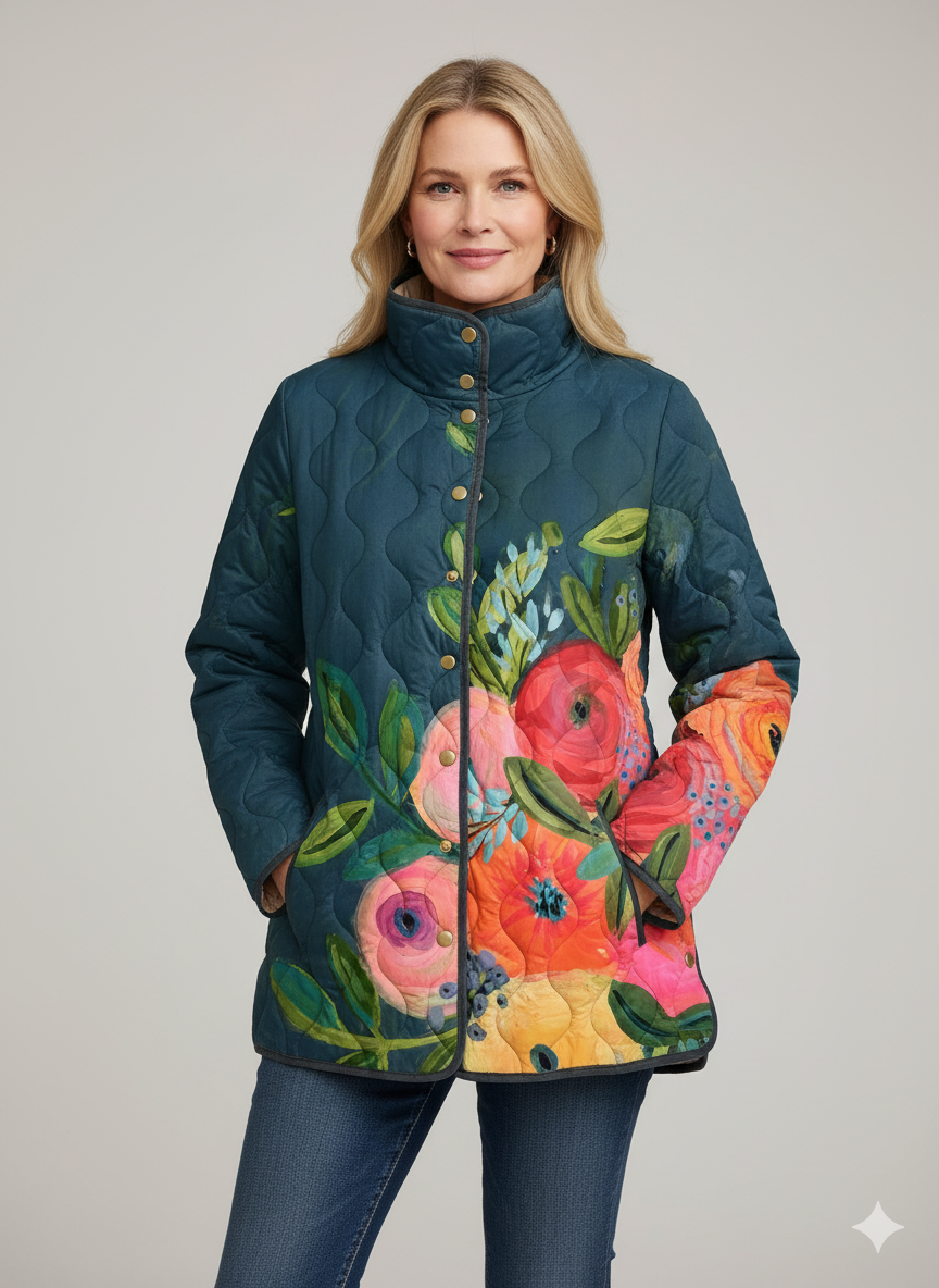 Brooklyn | Chaqueta Vintage Floral Acolchada para Damas