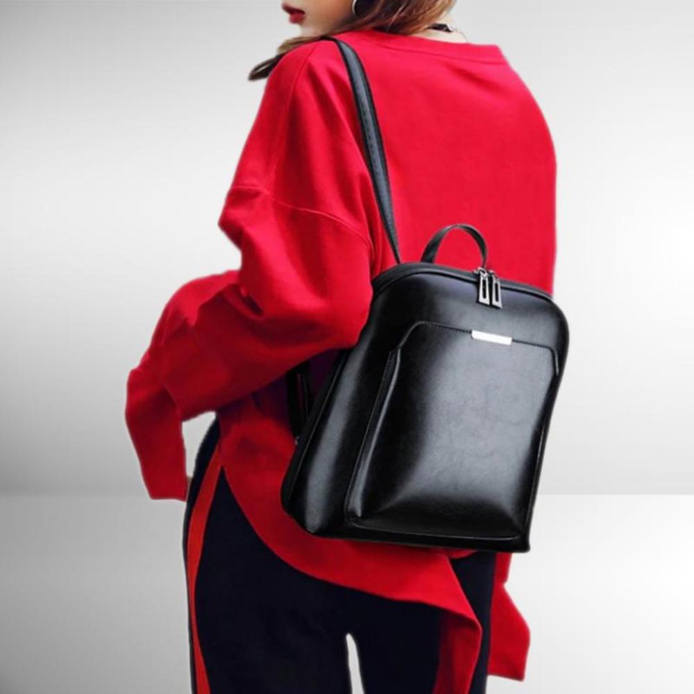 Saskia - Mochila Clásica con Doble Cierre de Cremallera