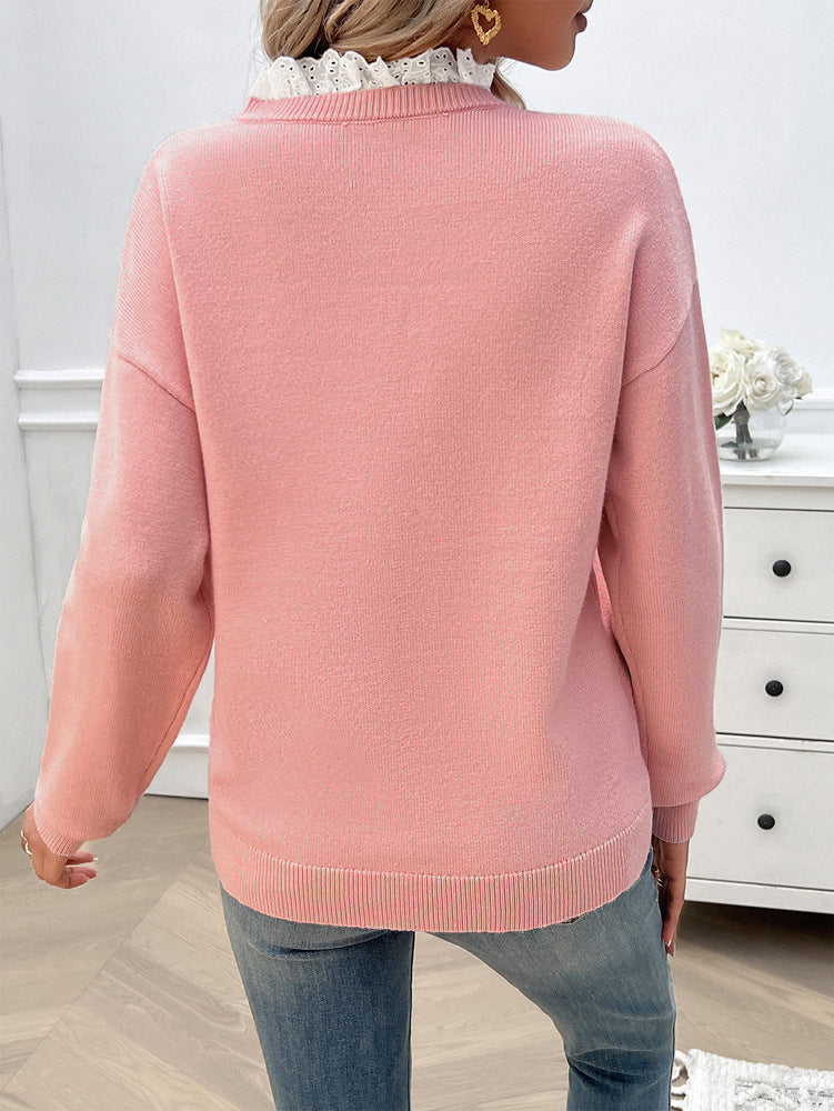 Amara – Jersey con detalle de encaje