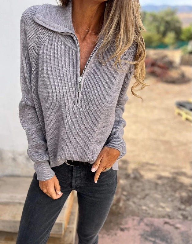 Sandra – Jersey de punto con cuello en V