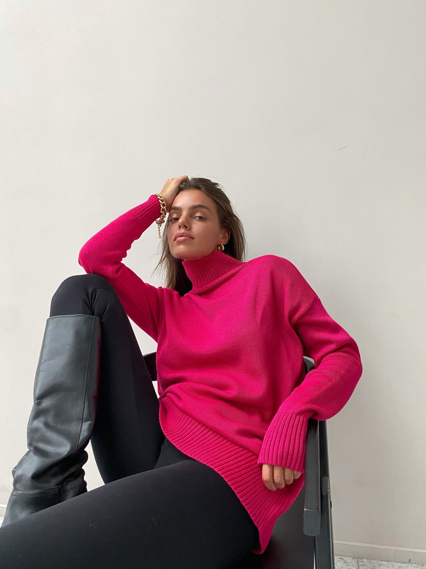 Cema – Jersey oversize con cuello alto