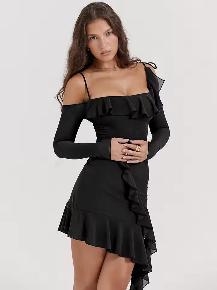 Rebeca - Vestido Corto con Volantes