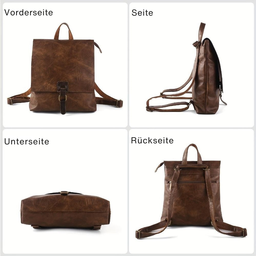 "Ermelinde – Mochila Retro Multifuncional" can be rewritten as "Ermelinde – Mochila Vintage Versátil".