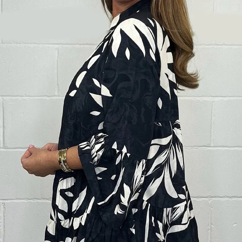 Petra - Blusa con mangas acampanadas y volantes