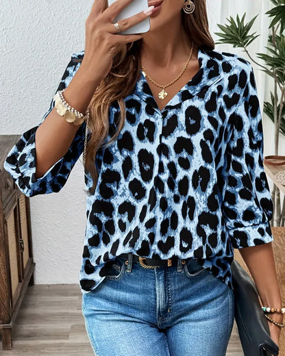 Isabel - Blusa Leopardo Chic de Otoño