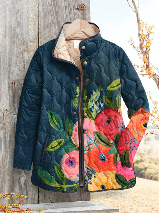 Brooklyn | Chaqueta Vintage Floral Acolchada para Damas