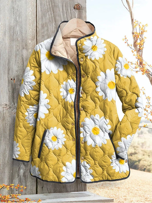 Chaqueta de Mujer Zoey con Encantador Patrón de Margaritas