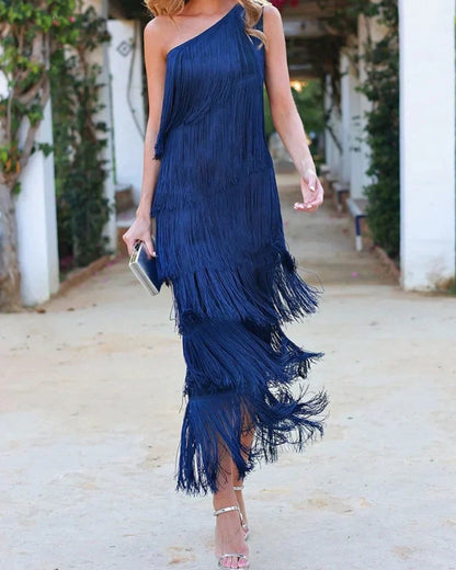 LAUREN - VESTIDO CON FLECOS