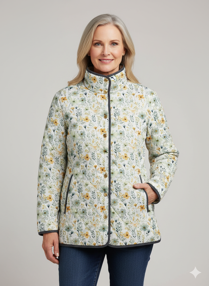 Harper | Chaqueta Acolchada Floral para Mujeres