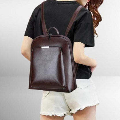 Saskia - Mochila Clásica con Doble Cierre de Cremallera