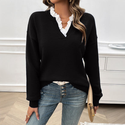 Amara –  Jersey con detalle de encaje