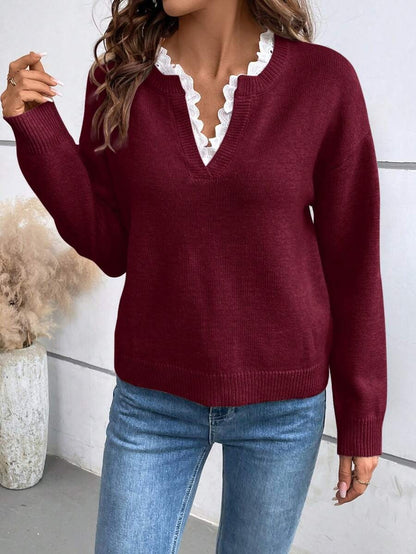 Amara –  Jersey con detalle de encaje