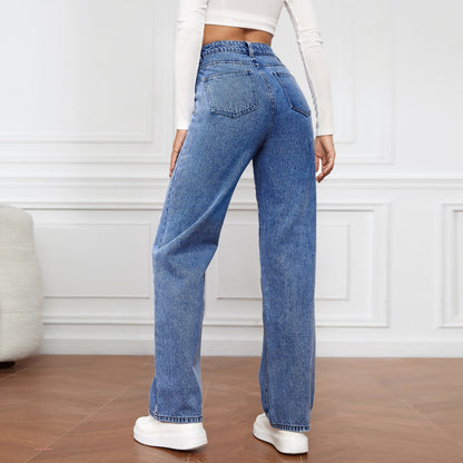 Selina - Jeans Straight de Cintura Alta
