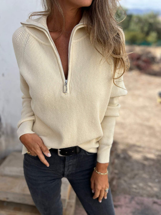Sandra – Jersey de punto con cuello en V