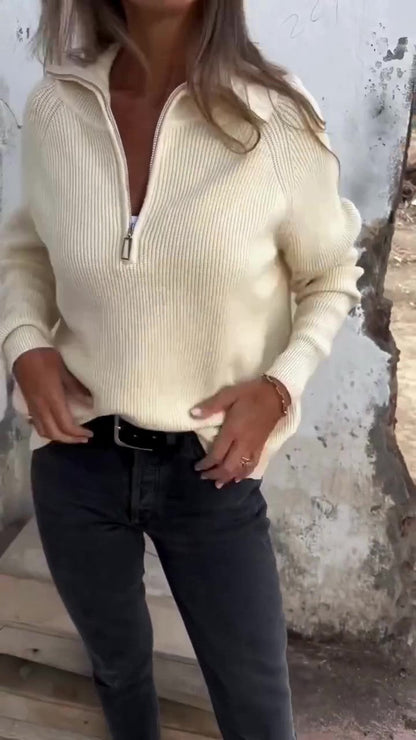 Sandra – Jersey de punto con cuello en V